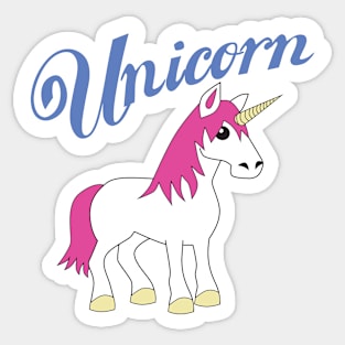 Unicorn With Title Sticker